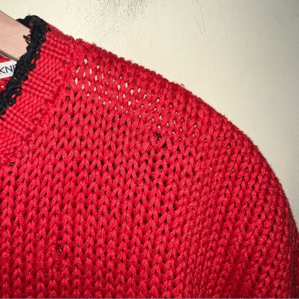 VNTG RAPPORT hand knit christmas sweater M - Picture 5 of 8